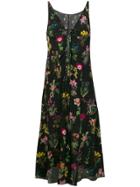 No21 Floral Drop-waist Dress - Black