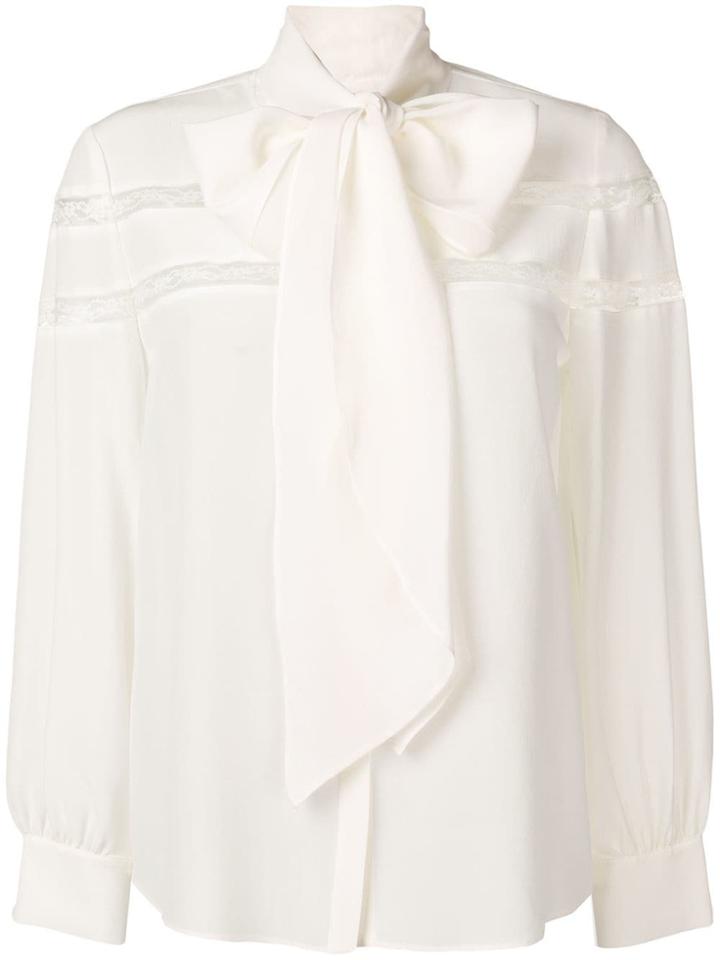 Max Mara Studio Pussy Bow Blouse - White