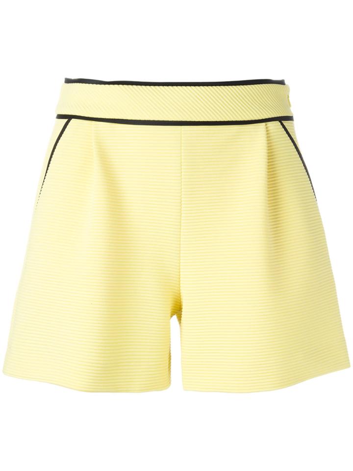 Boutique Moschino Contrast Trim Shorts - Yellow & Orange