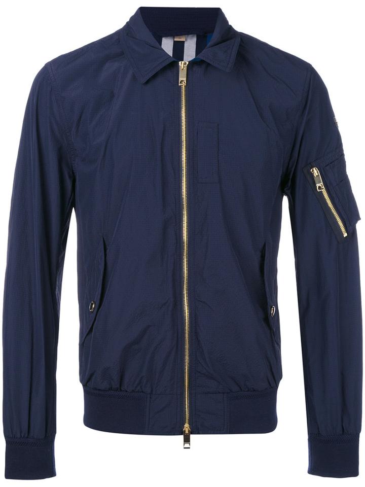 Burberry - Classic Collar Bomber Jacket - Men - Polyamide/polyester - 52, Blue, Polyamide/polyester