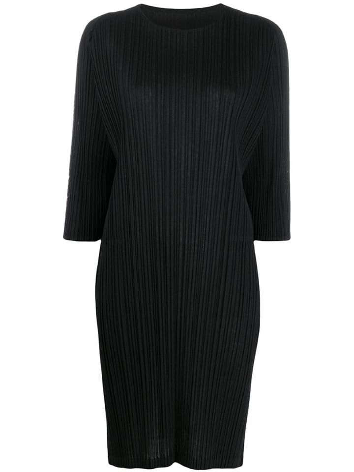 Pleats Please Issey Miyake Relaxed-fit T-shirt Dress - Black