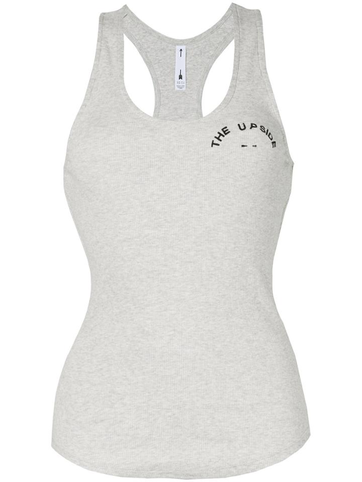 The Upside Fitted Tank Top - Grey