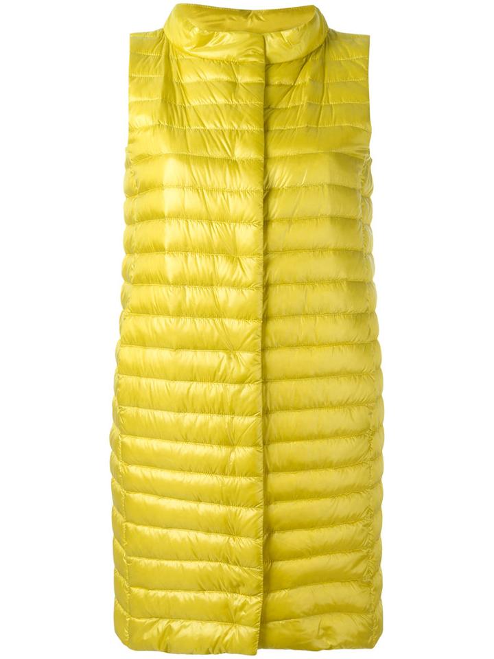 Herno Mid-length Bomber Coat, Women's, Size: 46, Yellow/orange, Polyamide/feather Down