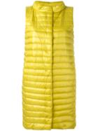 Herno Mid-length Bomber Coat, Women's, Size: 46, Yellow/orange, Polyamide/feather Down