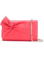 Casadei - Bow Shoulder Bag - Women - Calf Leather/satin - One Size, Red, Calf Leather/satin