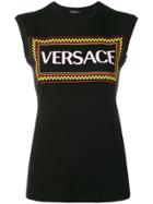 Versace 90's Logo Tank Top - Black