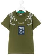Armani Junior - Eagle Shoulder T-shirt - Kids - Cotton - 5 Yrs, Green