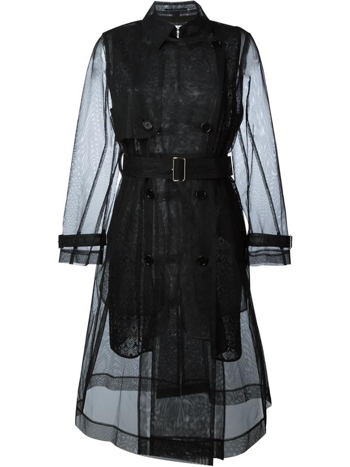 Comme Des Garçons Noir Kei Ninomiya Semi Sheer Overlay Trenchcoat