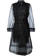 Comme Des Garçons Noir Kei Ninomiya Semi Sheer Overlay Trenchcoat