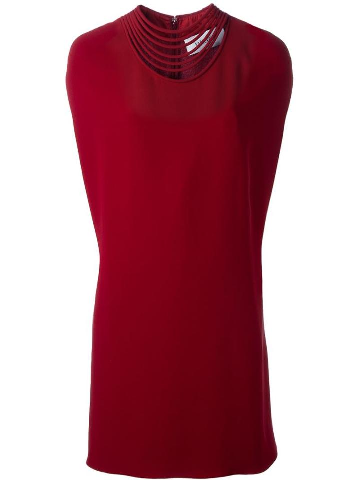 Valentino Multi Strand Collar Cape Dress