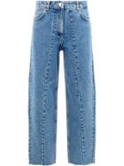 Aalto Cropped Wide-leg Trousers - Blue
