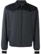 Lanvin Classic Bomber Jacket, Men's, Size: 50, Black, Polyamide/viscose/wool/virgin Wool