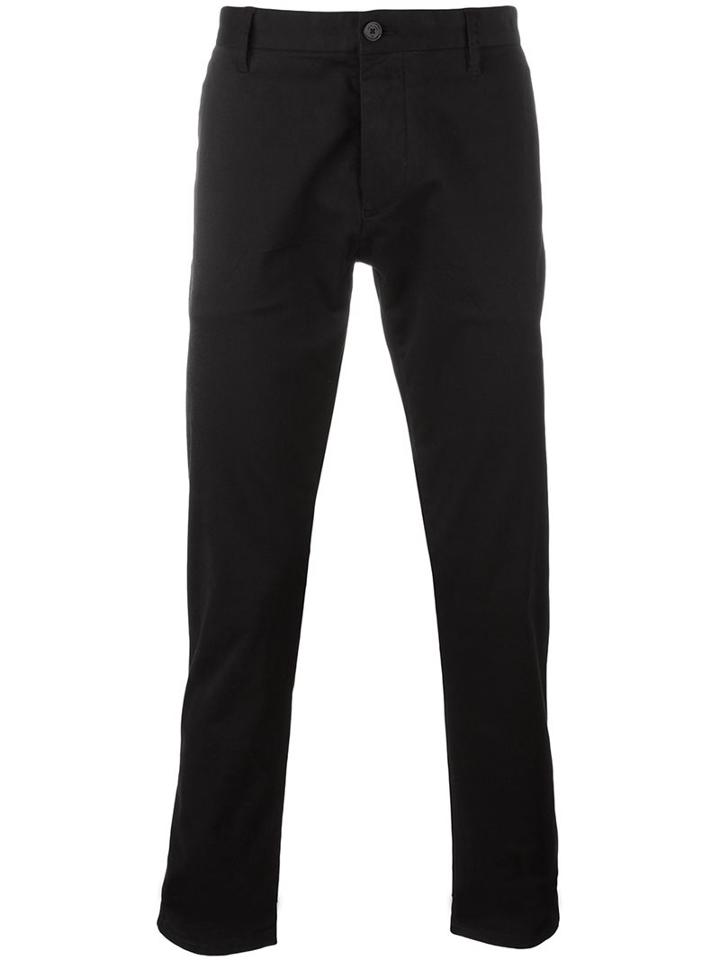 Armani Jeans Straight Leg Trousers, Women's, Size: 31, Black, Cotton/spandex/elastane