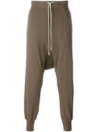 Rick Owens Drkshdw Drop Crotch Track Pants, Men's, Size: S, Grey, Cotton