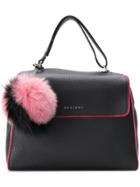 Orciani Pom Pom Soft Lined Tote - Purple