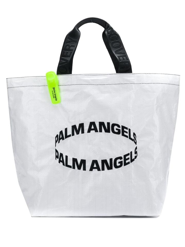Palm Angels Logo Print Shopper - White