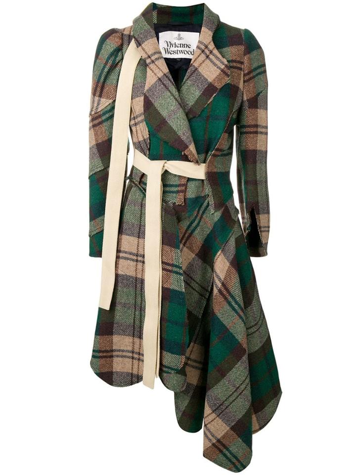 Vivienne Westwood Belted Asymmetric Coat - Green