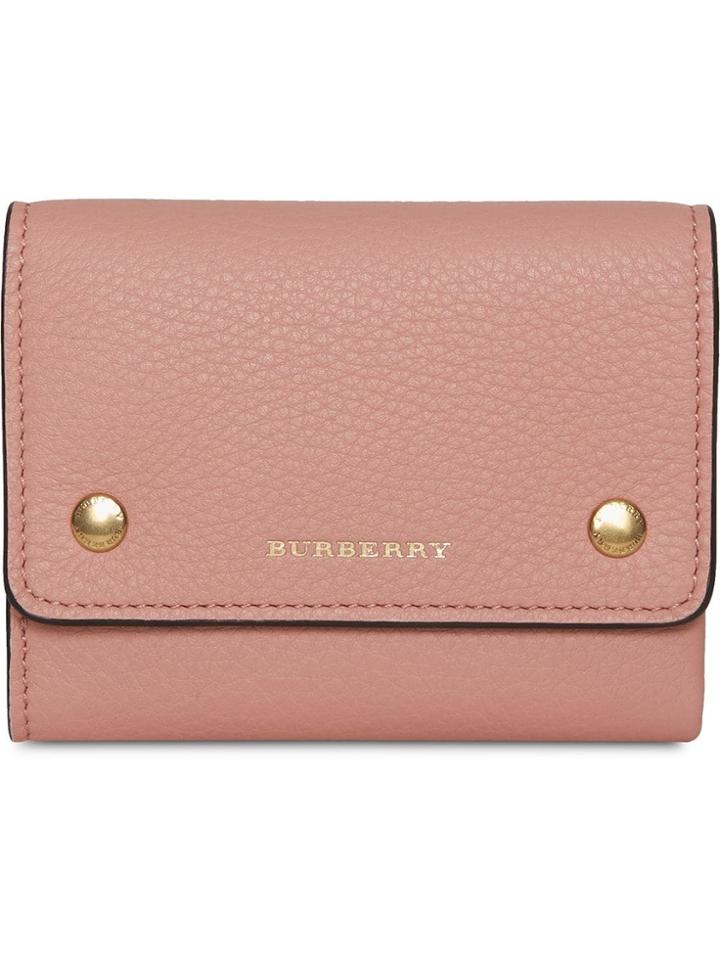 Burberry Small Leather Folding Wallet - Pink