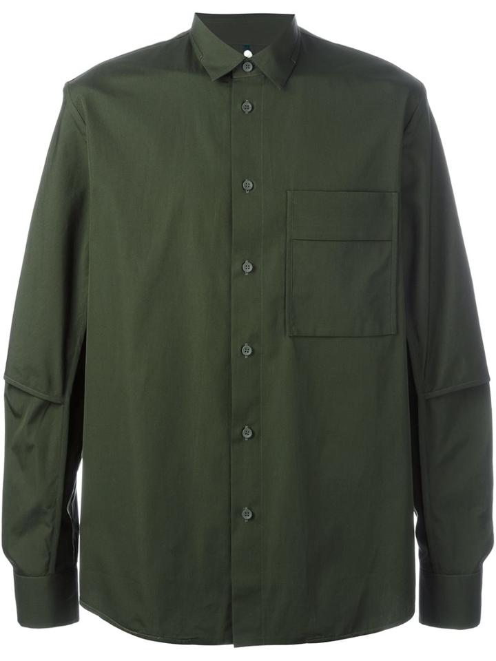 Oamc Classic Shirt, Men's, Size: Xxl, Green, Cotton