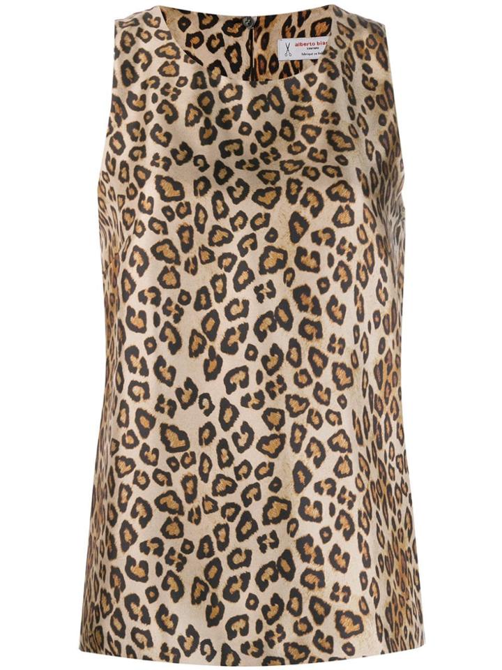Alberto Biani Leopard Print Tank Top - Neutrals