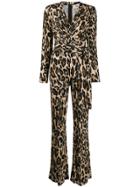 Diane Von Furstenberg Leopard Print Jumpsuit - Brown