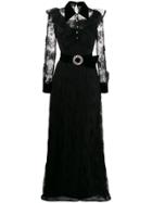 Miu Miu Lace Tulle Dress - Black