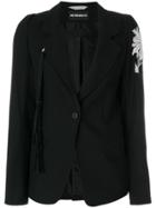Ann Demeulemeester Embroidered Arm Blazer - Black
