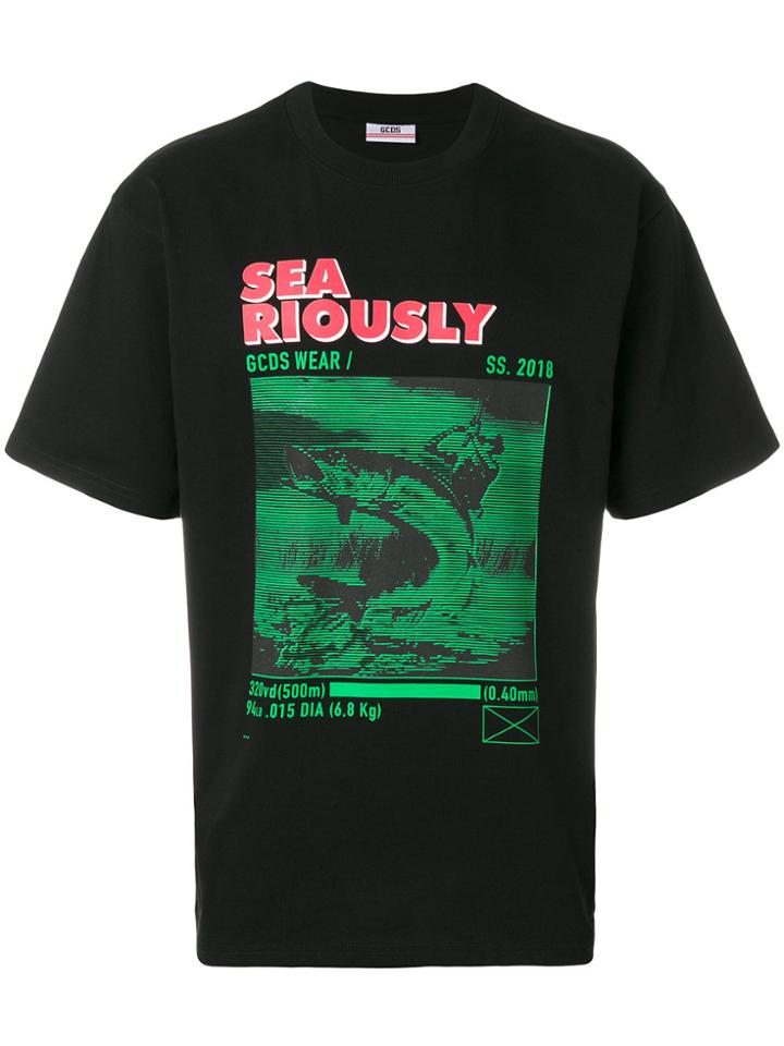 Gcds Photographic-print T-shirt - Black