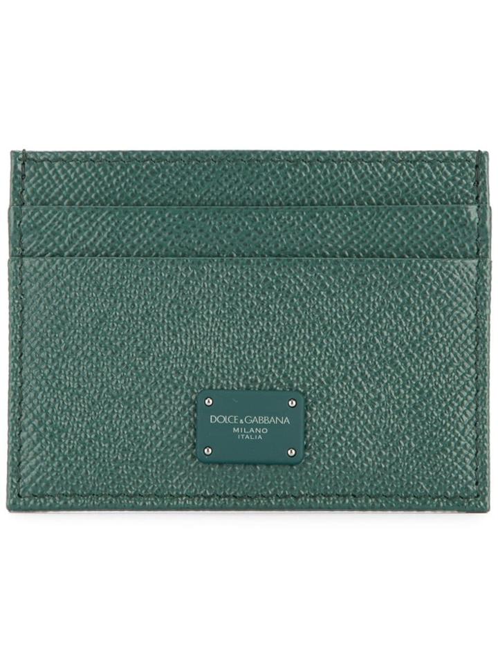 Dolce & Gabbana Logo Cardholder Wallet - Green