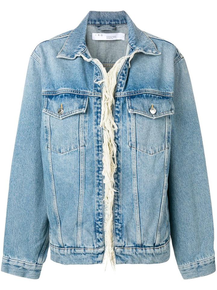 Iro Fringed Denim Jacket - Blue