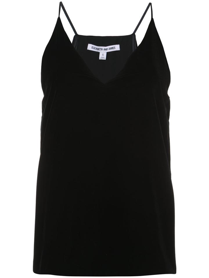 Elizabeth And James Deep V-neck Tank Top - Black