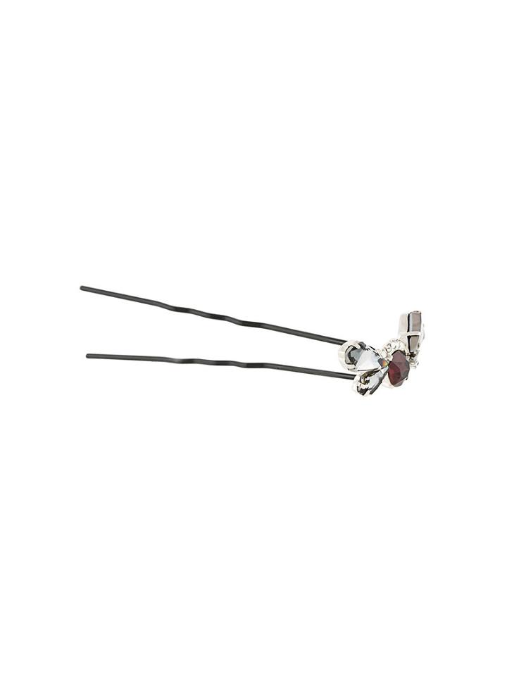 Maison Michel - Embellished Hairpiece - Women - Brass/glass - One Size, Grey, Brass/glass
