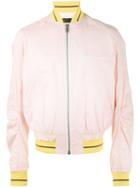 Haider Ackermann Bomber Jacket, Men's, Size: Xs, Pink/purple, Linen/flax/nylon/spandex/elastane/rayon