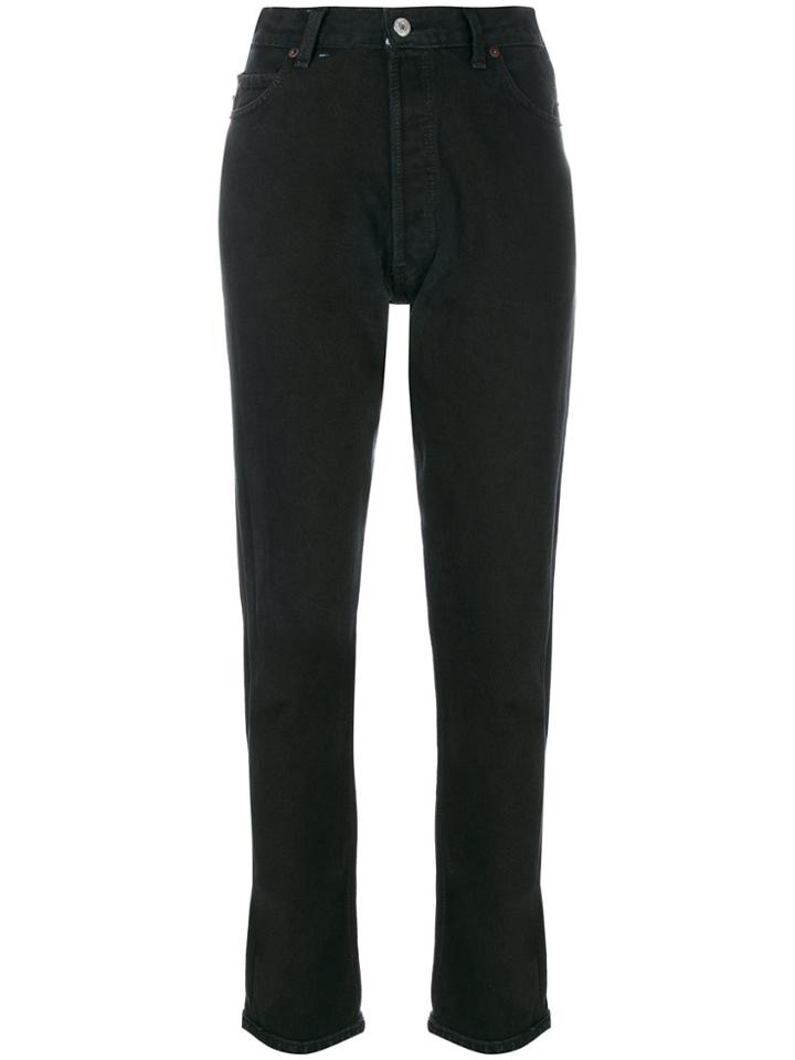 Re/done Cropped Ankle Length Jeans - Black