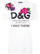 Dolce & Gabbana Floral Embellished T-shirt, Women's, Size: 40, White, Cotton/polyester/silk/polyamide