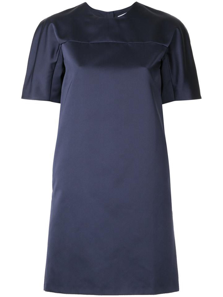 Msgm Short Sleeve Shift Dress - Blue