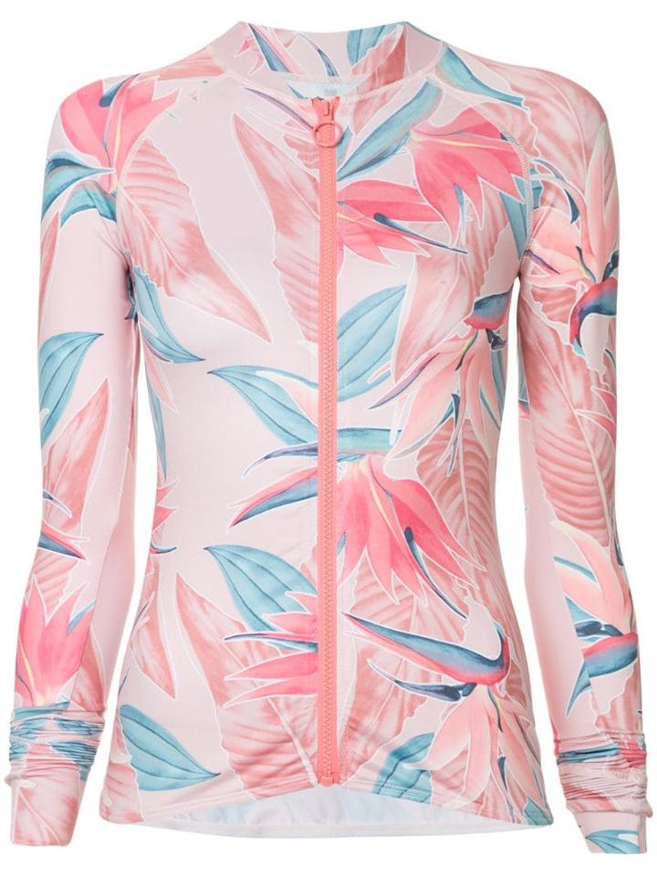 Duskii Cancun Floral Rash Top - Pink