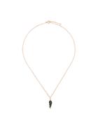 Diane Kordas Diamond Leaf Charm Necklace - Metallic