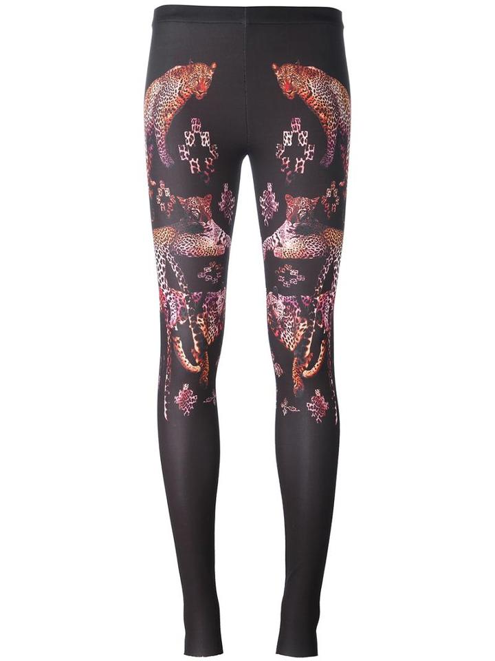 Marcelo Burlon County Of Milan 'muriel' Leggings, Women's, Size: Small, Black, Polyester/spandex/elastane