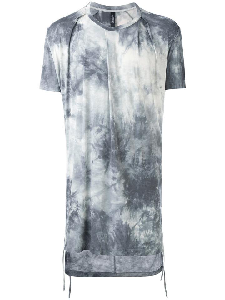 Tom Rebl - Gradient Printed Long T-shirt - Men - Spandex/elastane/viscose - L, Grey, Spandex/elastane/viscose