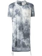 Tom Rebl - Gradient Printed Long T-shirt - Men - Spandex/elastane/viscose - L, Grey, Spandex/elastane/viscose