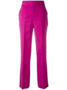 Ports 1961 Straight Leg Trousers, Women's, Size: 40, Pink/purple, Silk/cotton/wool