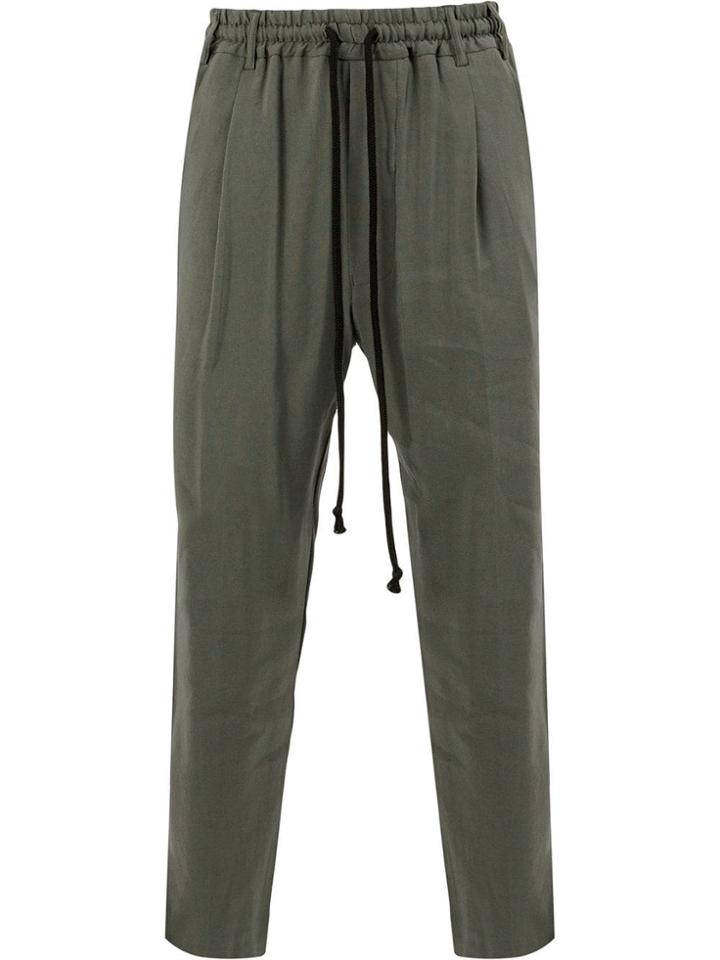 Song For The Mute Drawstring Waist Trousers - Green