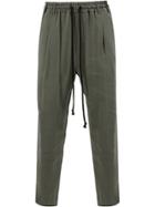Song For The Mute Drawstring Waist Trousers - Green