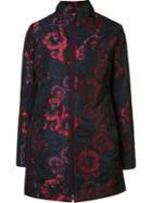 Etro Floral Jacquard Coat, Women's, Size: 42, Black, Polyester