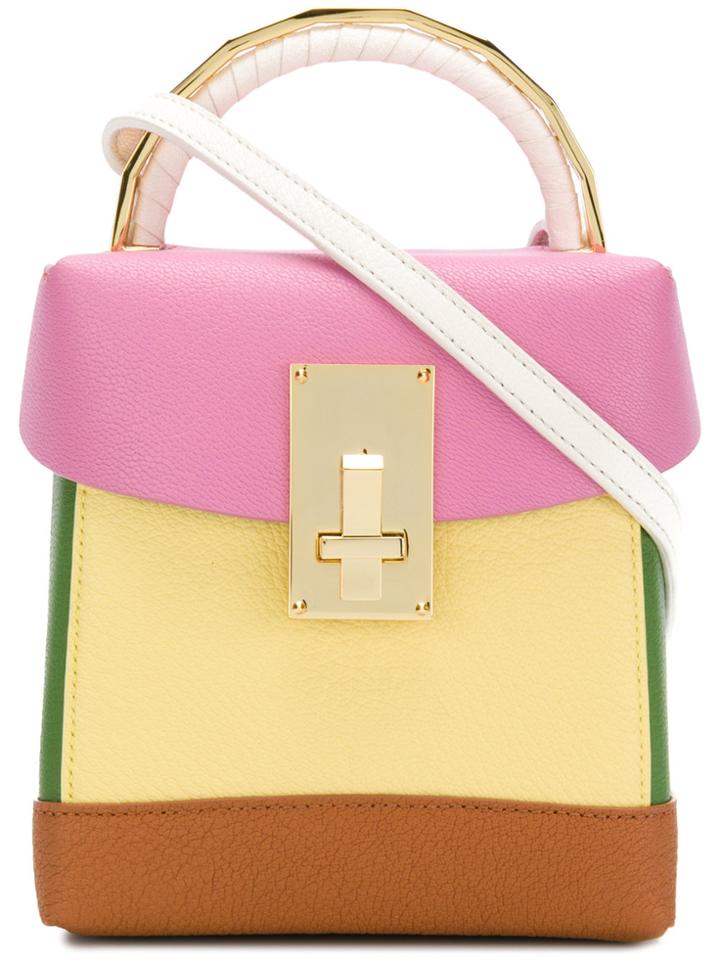 The Volon Contrast Panel Handbag - Multicolour