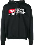 Diesel 'the Bad Guy' Print Hoodie - Black