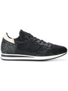 Philippe Model Tropez Glitter Sneakers - Black