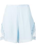 See By Chloé Floral Lace Detailed Shorts - Blue