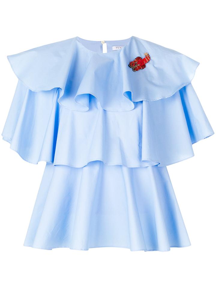 Vivetta Juba Ruffle Top - Blue